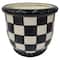 8" Black & White Checker Ceramic Pot by Ashland®